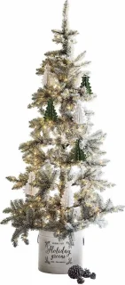 LOBERON Kerstboom Sansais groen/wit