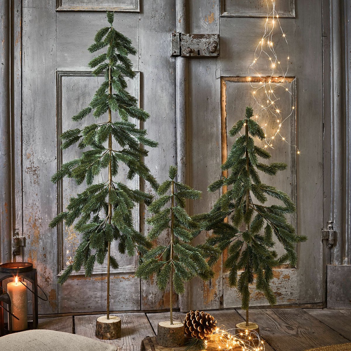 LOBERON Lorin kerstboom set van 3 groen