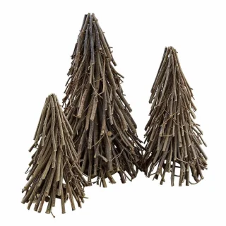 Loberon sierboom set van 3 Orilev bruin