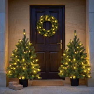 Lomera kerstboom en kerstkrans set van 3