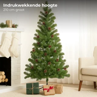Lomera Kunstkerstboom 210 cm - Metalen standaard