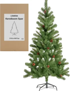 Lomera Kunstkerstboom 210 cm - Metalen standaard