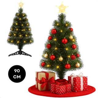 Kerstsfeer in een Handomdraai: Lomera Kunstkerstboom 90 cm met Fiberverlichting
