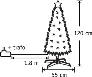 Luca Lighting Mercury Kunstkerstboom H120 x Ø55 cm Groen