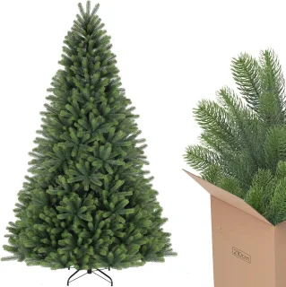 Luxe 210 cm Kunstkerstboom met 1080 PE-takken inclusief standaard
