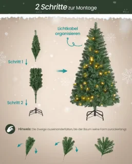 Luxe Kunstkerstboom 150 cm - Compleet set