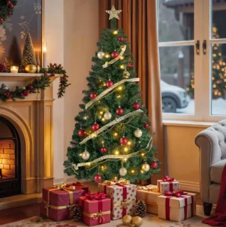 Luxe Kunstkerstboom 150 cm - Compleet set