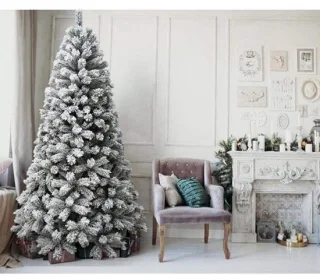 Luxe kunstkerstboom 180 cm met sneeuweffect