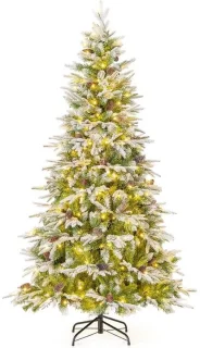 Luxe kunstkerstboom 190 cm met ledlampjes