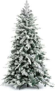 Luxe kunstkerstboom 240 cm met sneeuwvlokken