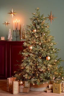 Luxe kunstkerstboom cottage groen 155 cm