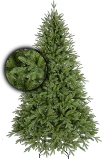 Luxe kunstkerstboom LED 180 cm groen met warmwitte verlichting