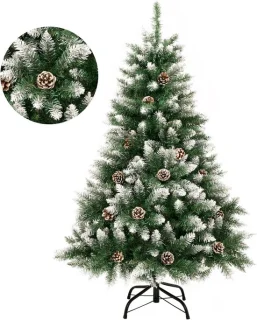 Luxe kunstkerstboom met dennenappels
