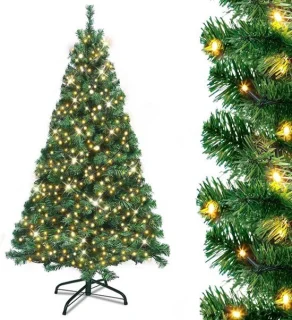 Luxe kunstkerstboom met sneeuweffect, 240 cm