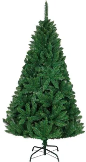 Luxe scharnierende kunstkerstboom met metalen standaard
