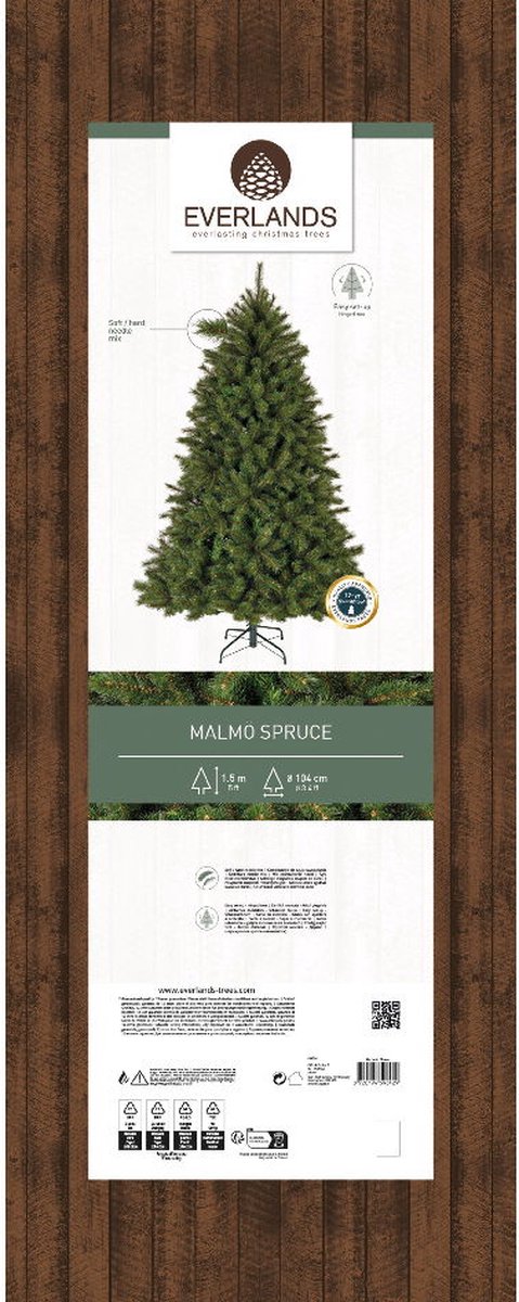 Malmo Spruce dia104 H150cm Green/White