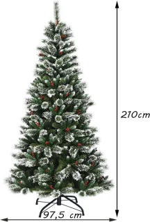 Mara Kunstkerstboom Dennenboom Metalen Frame 210 cm Groen
