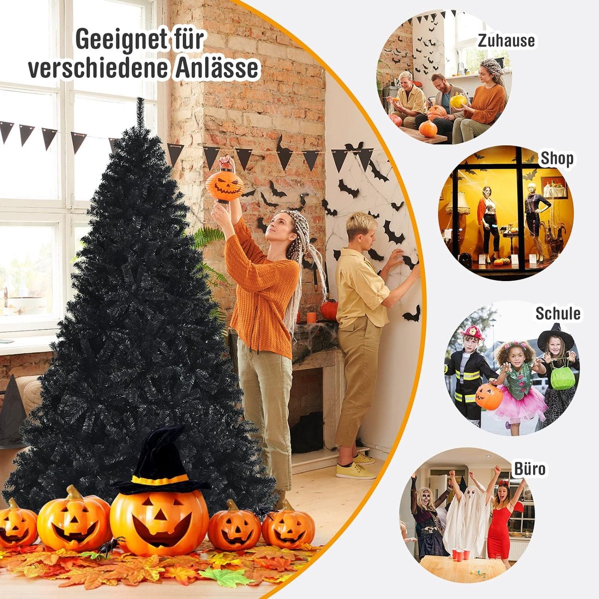 Mara Kunstkerstboom Metalen Frame Zwart 180 cm