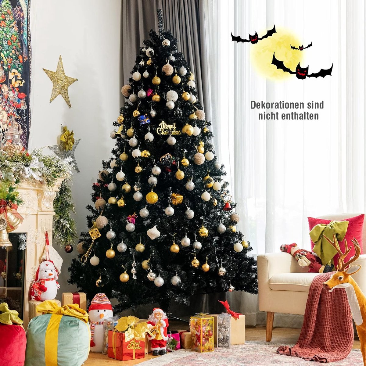 Mara Kunstkerstboom Metalen Frame Zwart 180 cm