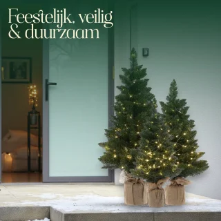 Meisterhome Set kunstkerstbomen - 3 stuks (75/90/125 cm)