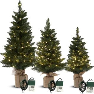 Meisterhome® Set van 3 Kunstkerstbomen