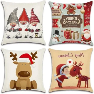 Merk Kerst Kussensloop Linnen 45x45 cm