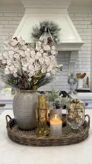 Merkloos Eucalyptus takken set 3x 60 cm goud