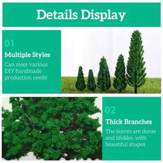Merkloos Modelbomen Set - 38 stuks (3-13 cm)