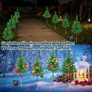 Merknaam Kerstboom Zonneverlichting - 2x Set (4 stuks)