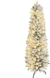 Met sneeuw bedekte kerstboom Ø52 x 180 cm groen