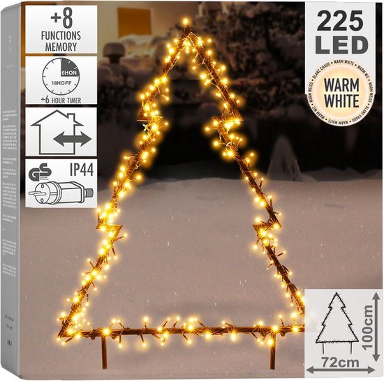 Metaal Kunstkerstboom Buiten 100 cm 225 LED