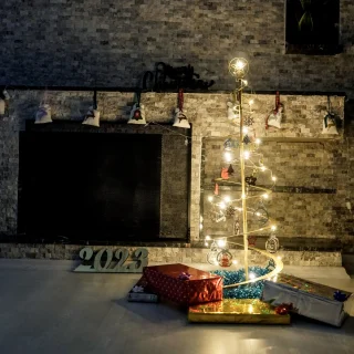 Metalen Kerstboom Goud All-in-1