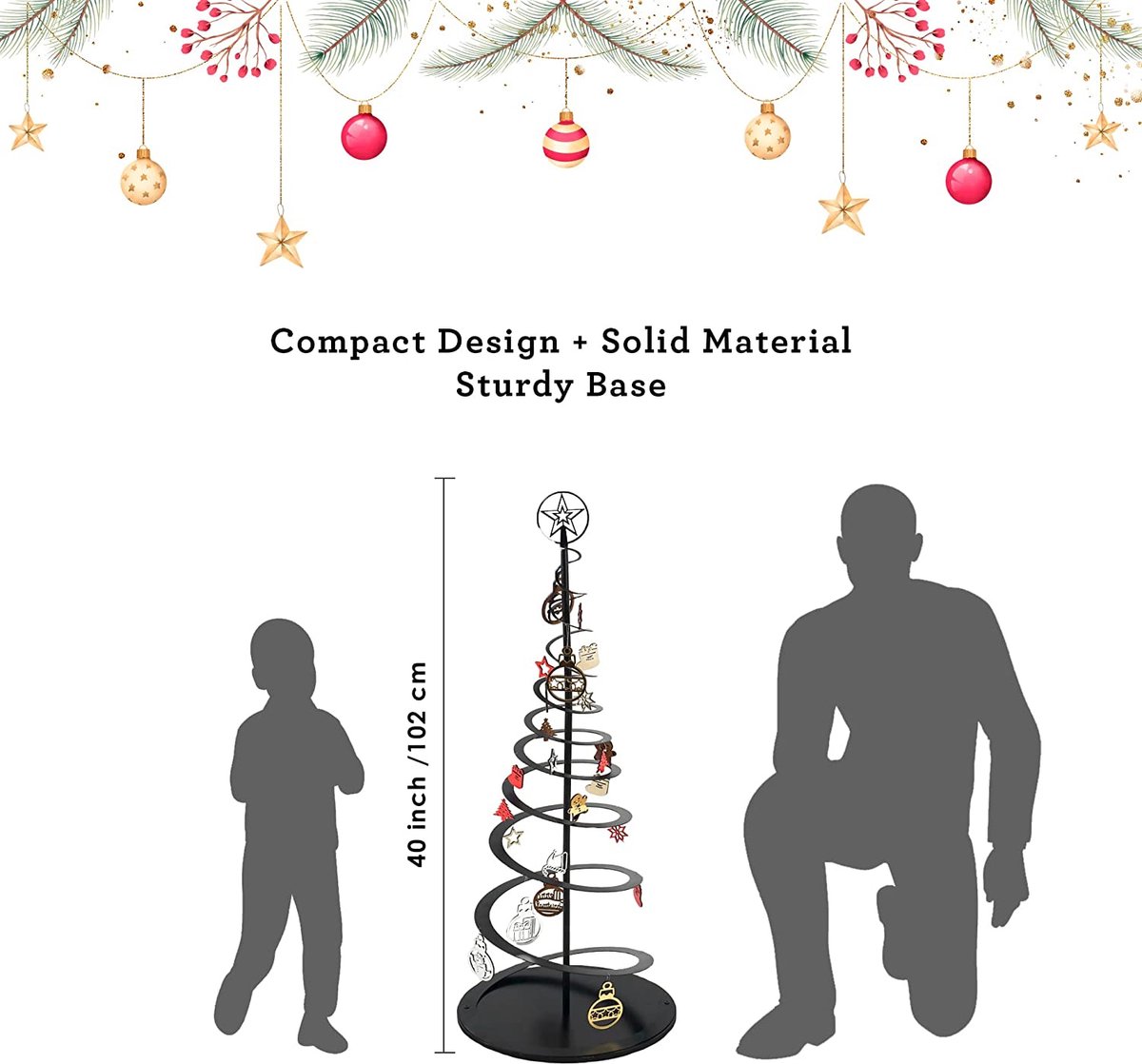 Metalen Kerstboom Goud All-in-1