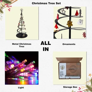 Metalen Kerstboom Goud All-in-1