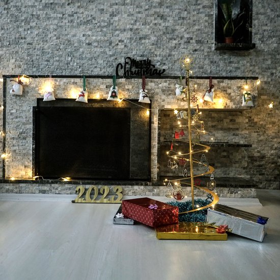 Metalen Kerstboom Goud All-in-1