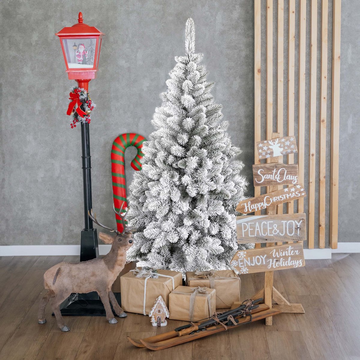 Milano kunstkerstboom besneeuwd PVC 120 cm