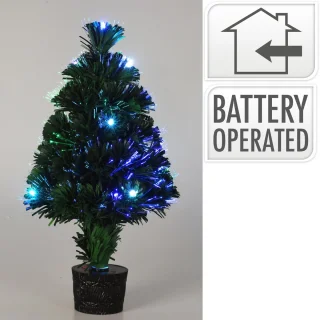 Mini Fiber kunstkerstboom 42 cm - groen
