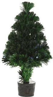Mini Fiber kunstkerstboom 42 cm - groen