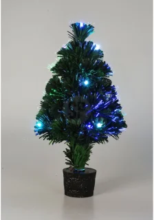 Mini Fiber kunstkerstboom 42 cm - groen