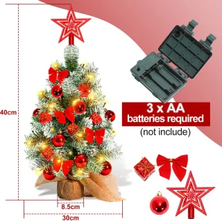 Mini Kerstboom 40 cm - Kunstkerstboom Rood