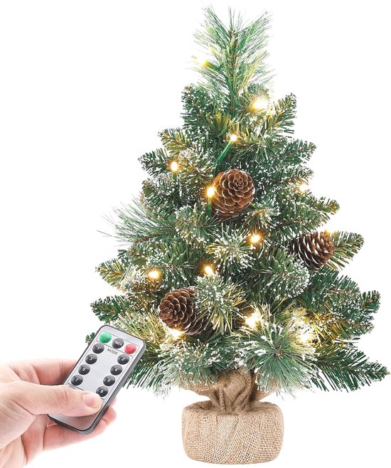 Mini kerstboom 40 cm met verlichting - dennenboom kerstdecoratie