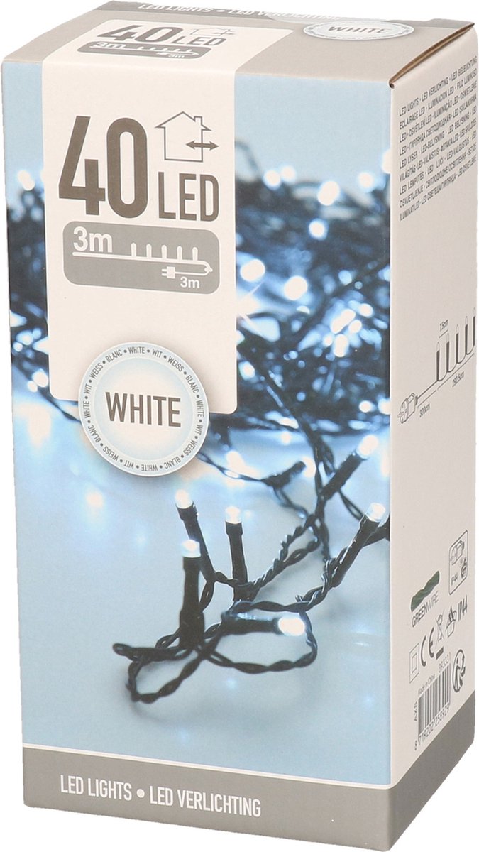 Mini kerstboom 45 cm besneeuwd met verlichting helder wit 40 leds