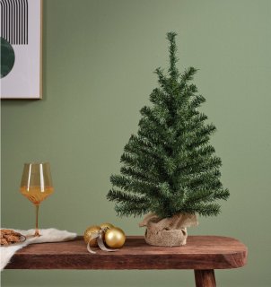 Mini Kerstboom 45 cm Jute Zak