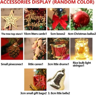 Mini kerstboom - 50 cm - Kunststof met led-lichtsnoer