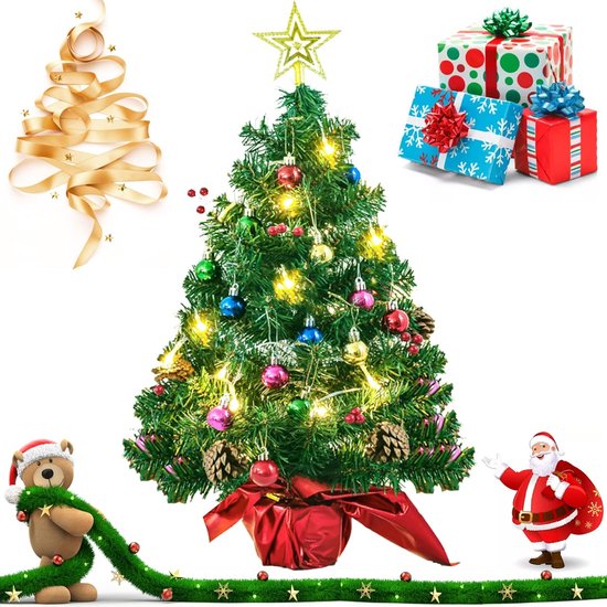 Mini kerstboom 60 cm LED kunstkerstboom