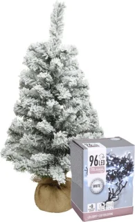 Mini kerstboom 60 cm met verlichting helder wit