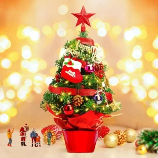 Mini kerstboom 60 cm met verlichting