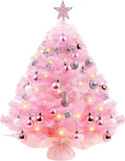 Mini kerstboom 60 cm roze