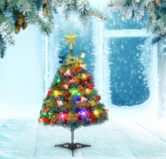 Mini Kerstboom 60cm met Versiering inclusief Takken en Decoratie