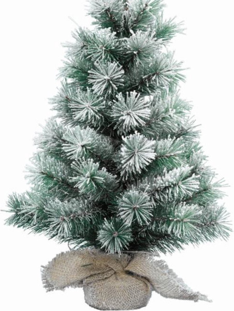Mini kerstboom 75 cm in jute zak